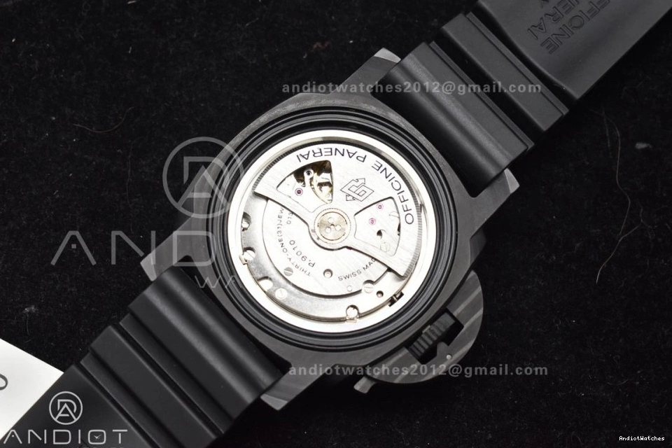 P.9010 PAM1616 Sleek Rubber 47mm Best Clone Carbotech on Markers Strap Black Dial Edition Blue VSF 991 0131
